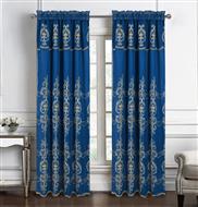 Jayla Embroidered Panel 90" Navy