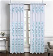 Jayla Embroidered Panel 90" Teal