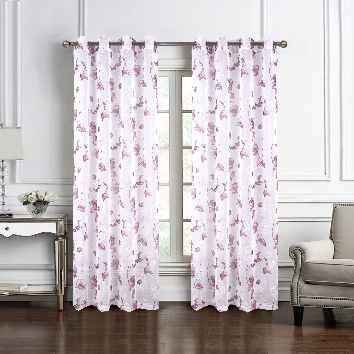 Jillian Rubber Print Doily Grom Panel 84 Rose