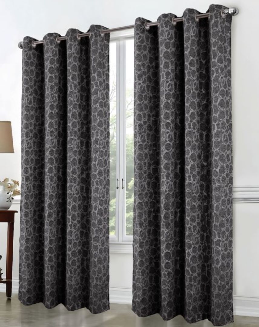 Jasper Lurex Jacq Grom Panel 84" Black