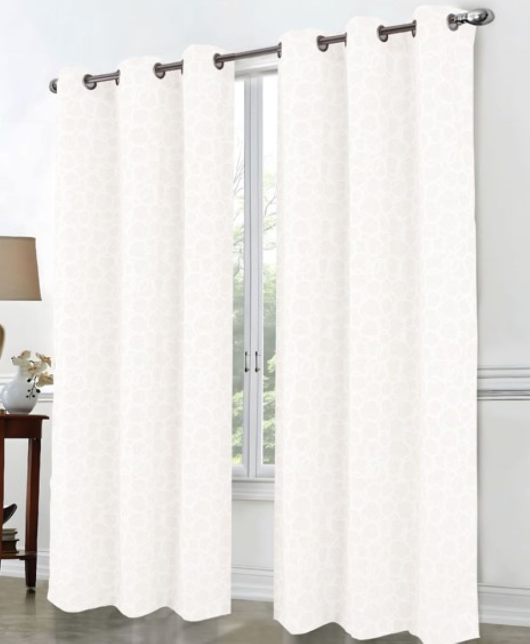 Jasper Lurex Jacq Grom Panel 90" White