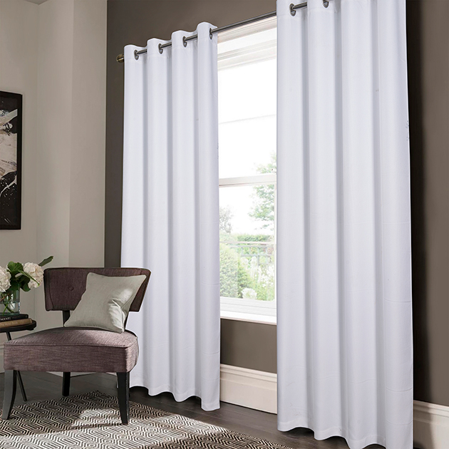 Lucas Jacquard Blackout Grommet Panel 84' White