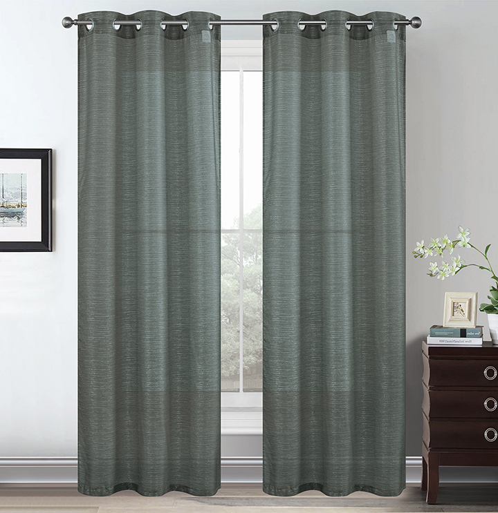 Lonnie Grommet Panel 90" Charcoal