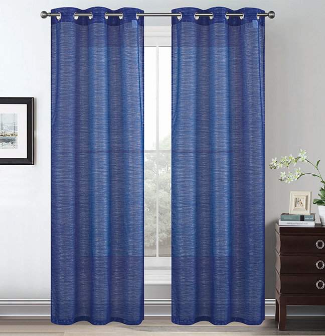 Lonnie Grommet Panel 90" Navy Blue