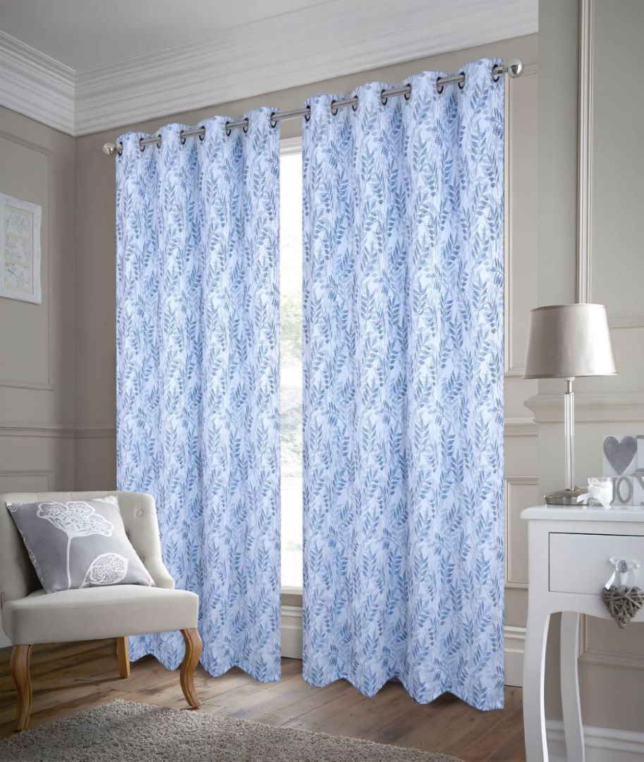 Ellis Jacquard 2pk Panel Pair 84" Wedgwood