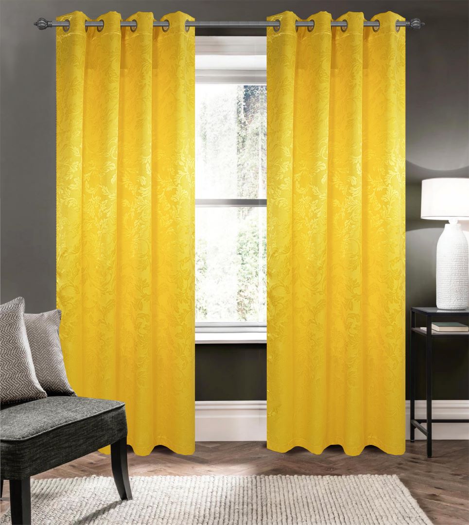 Dyson Embossed Blackout Grommet Panel 90" Yellow