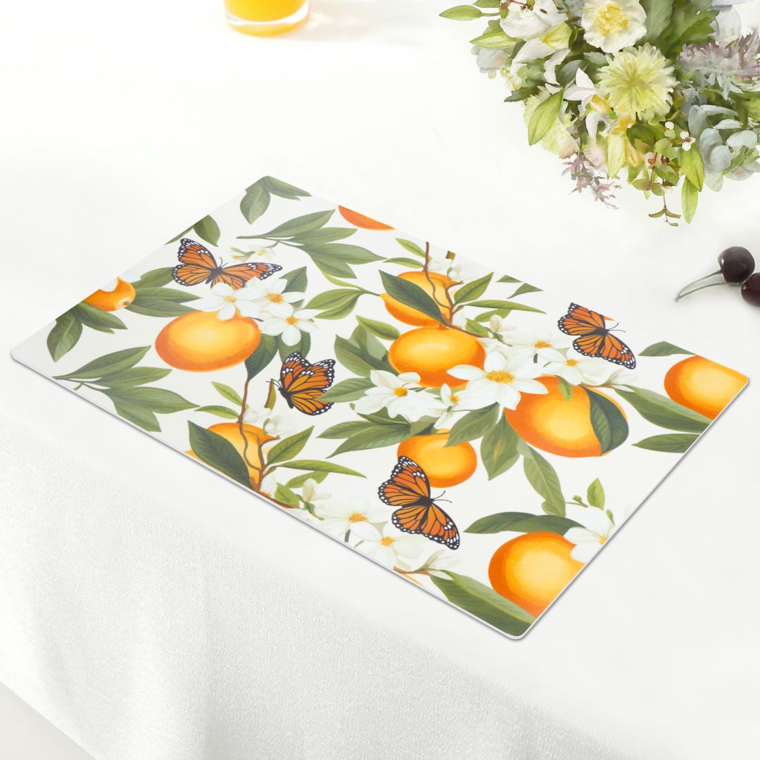 Cucina Orange Butterfly 4pk Kitchen Placemats