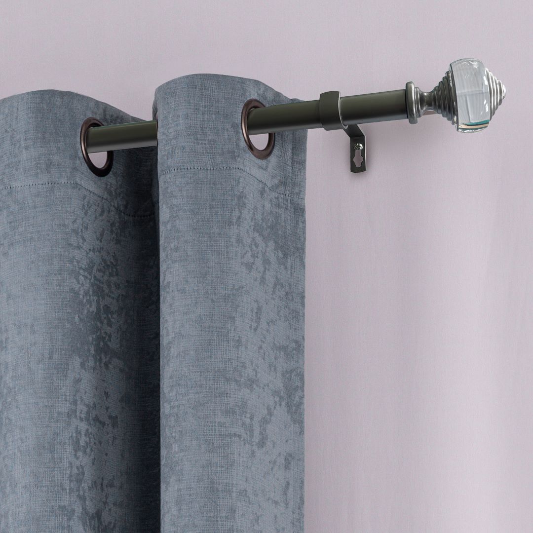 Marlene 1" Acrylic Curtain Rods 48-86 Pewter