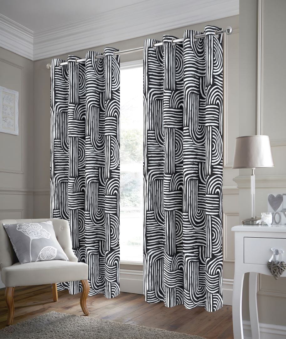 Ashton Prnt 2pk Blackout Grom Panel 84" Black