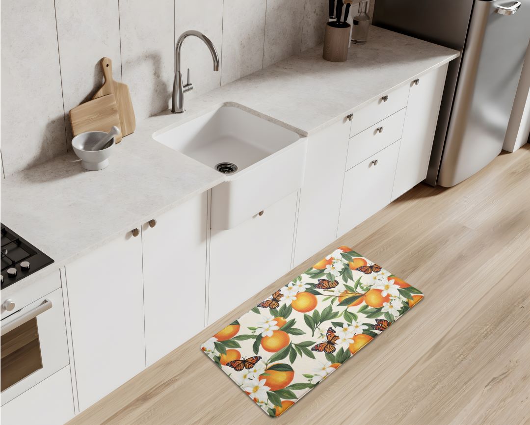 Anti-Fatg Cucina Orange Butterfly Mat 18"/30"