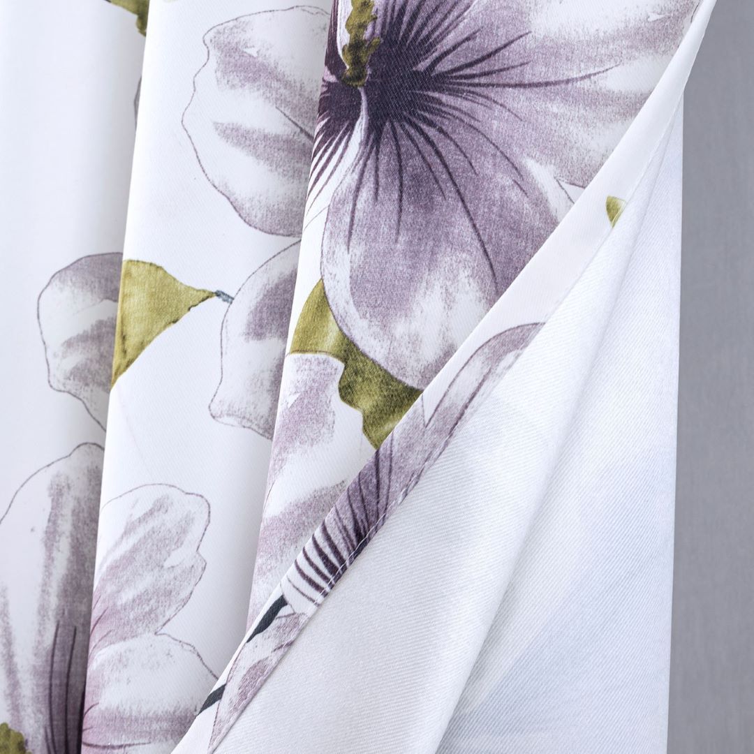 April Printed 2pk Blackout Grommet Panel Pair 84" Silver