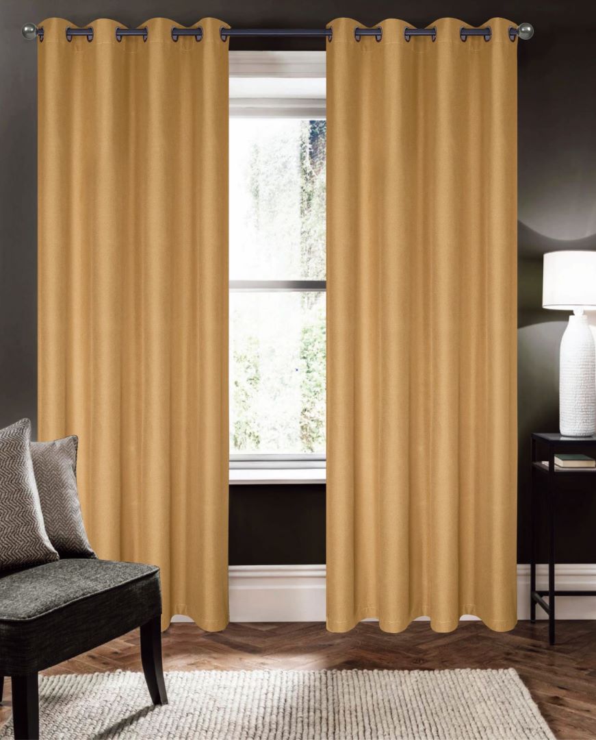 Cabana 100% Blackout Grommet Panel 90" Gold