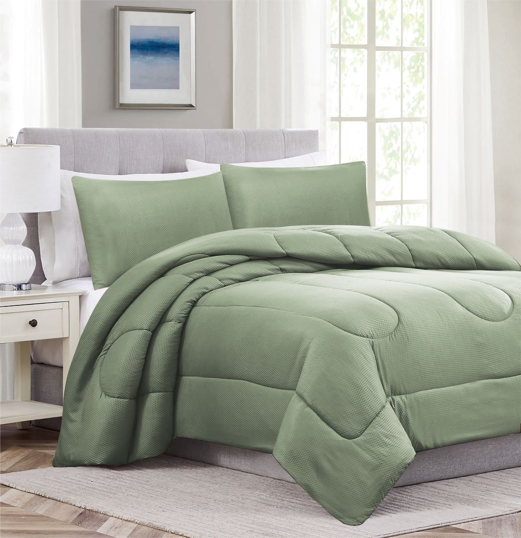 3pc Encino Comforter Sage K