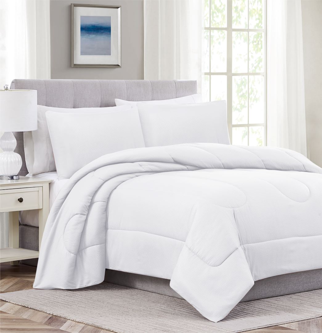 3pc Encino Comforter White K