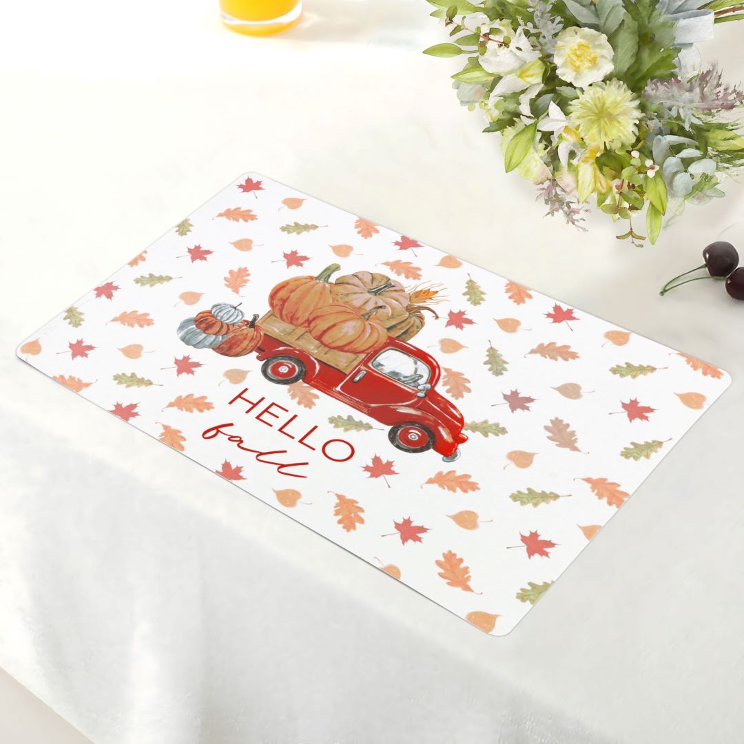 Hello Fall 4pk Foam Kitchen Placemats