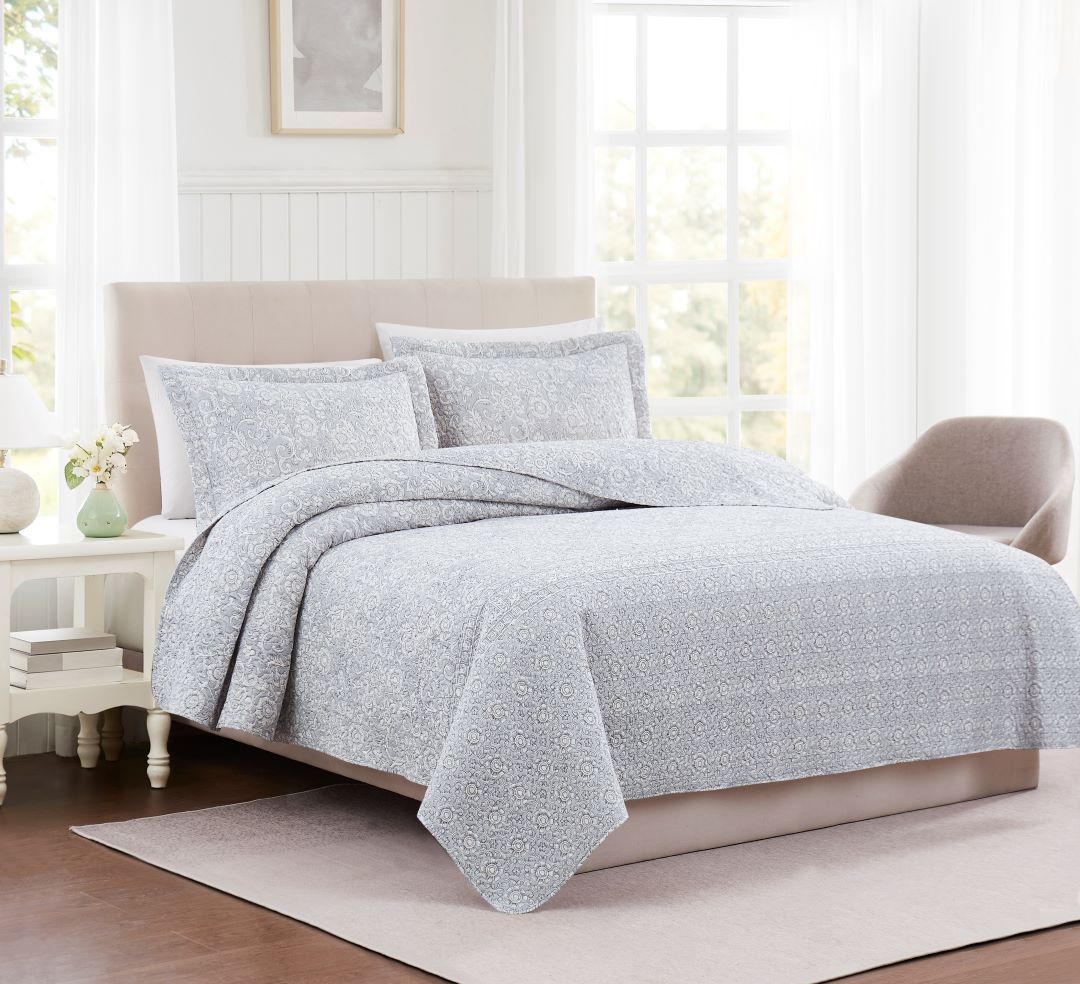 Bonaire Aster 3pc Pinsonic Quilt King