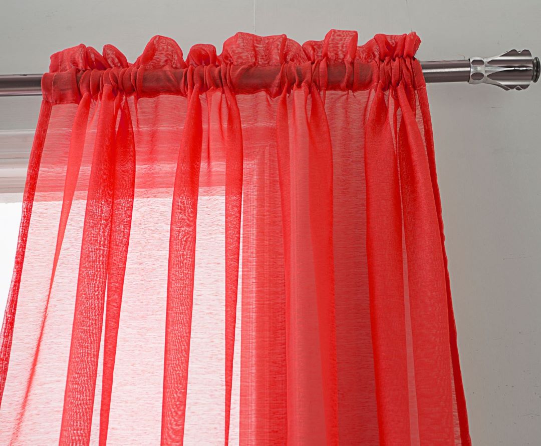 Celine Sheer Panel 84"OP Red