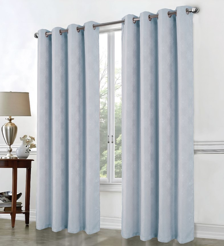 Celeste Shimmer Jacq 2pk Grom Panel Pair 84" Silver