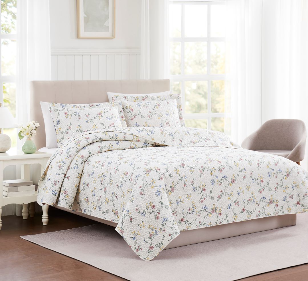 Bonaire Ivy 3pc Pinsonic Quilt Queen