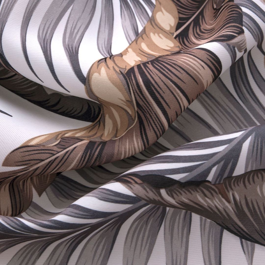 Brazil Printed Blackout Grommet Panel 90" Taupe