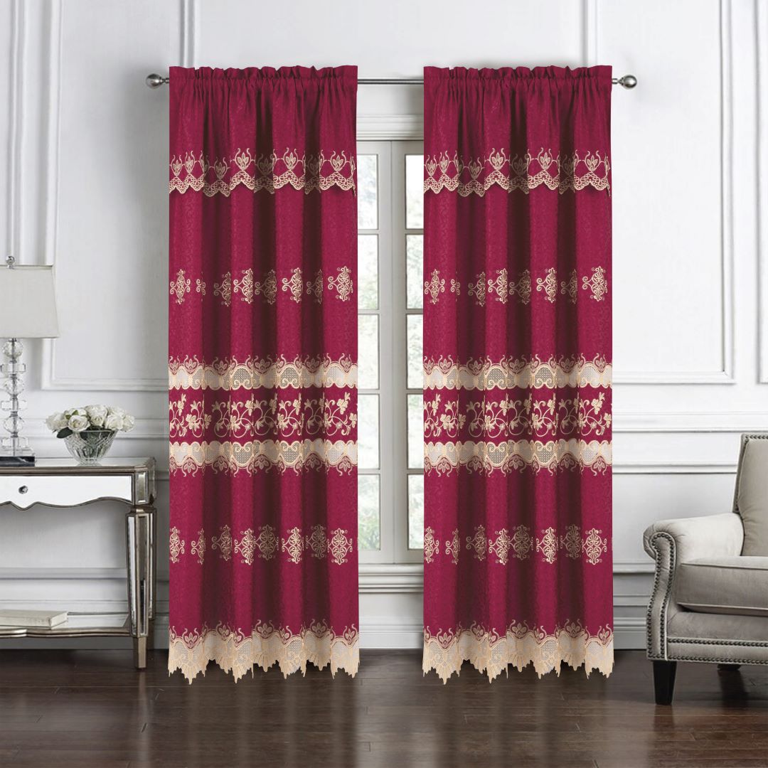 Alice Macrame RP Panel 84" Burg