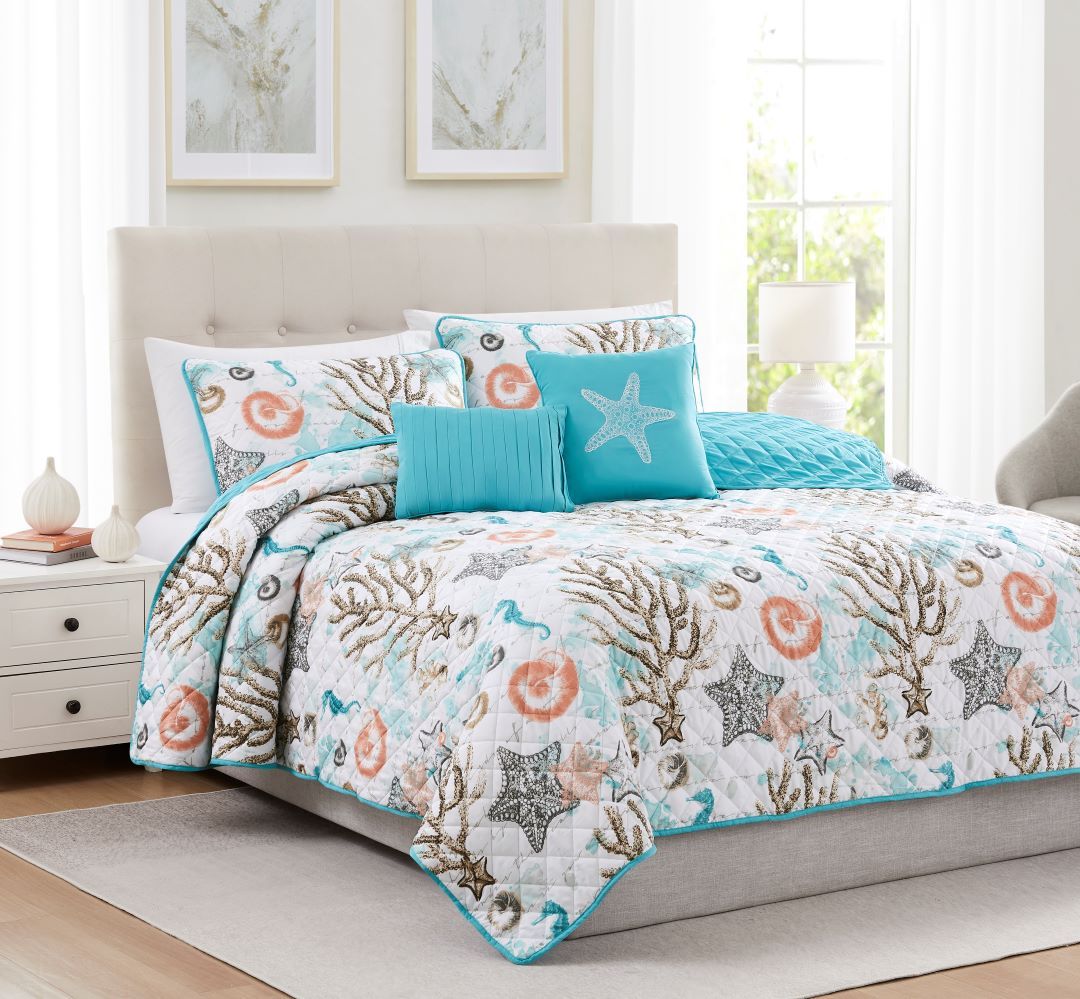 Coastal 5pc Quilt King