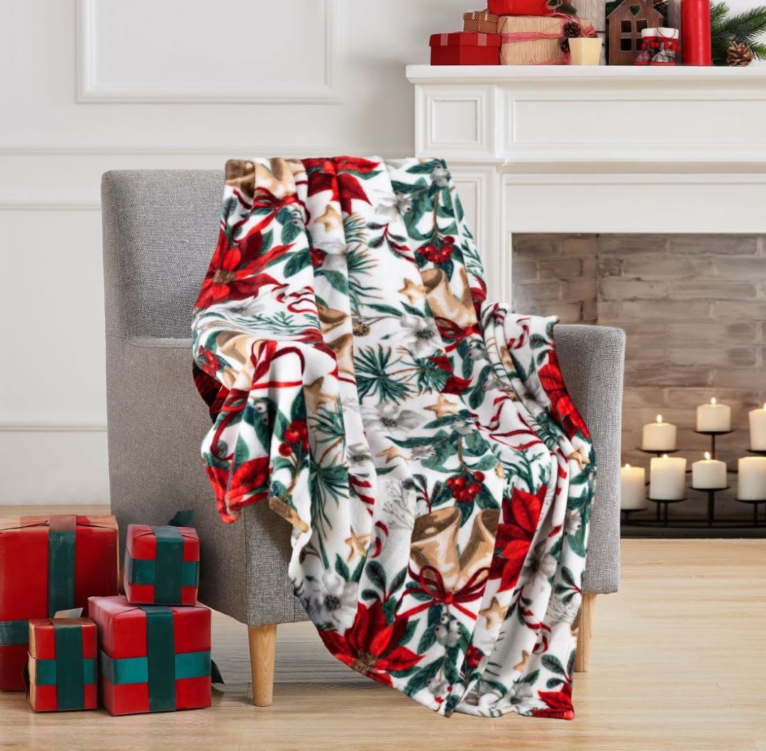 Christmas Vintage Icon 50"x 60" Printed Throw