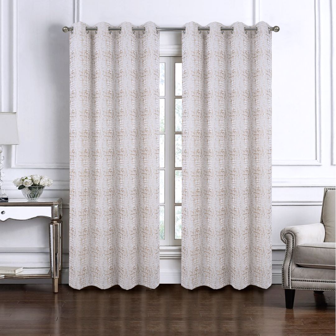 Luca Jacq Grommet Panel 84" Taupe