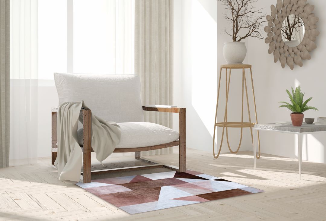 Acadia Print Flannel Washable Rug 24"x36"