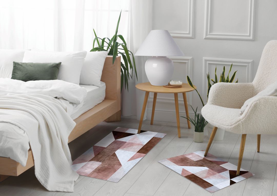 Acadia 2pc Print Flannel Washable Rugs 20x32/24x40