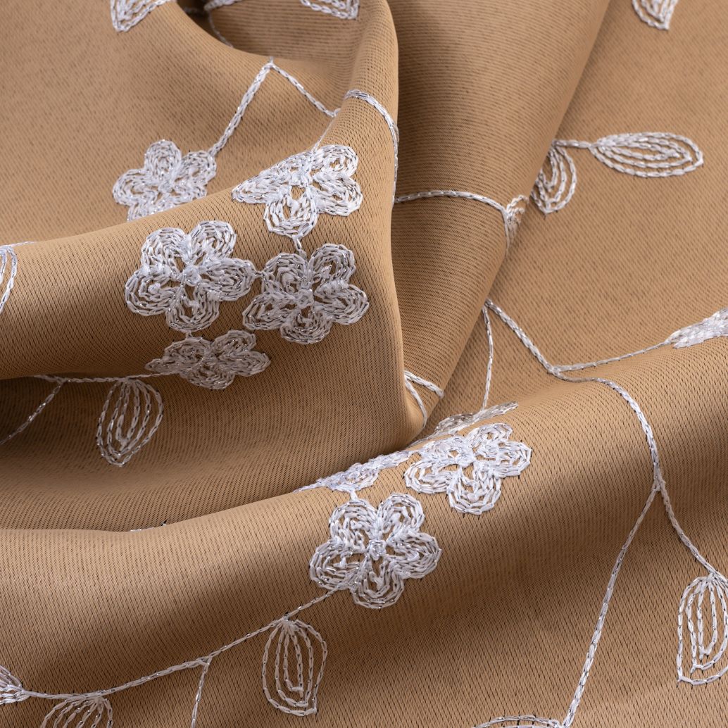 Lilian Emb Blackout Grom Panel 95" Taupe