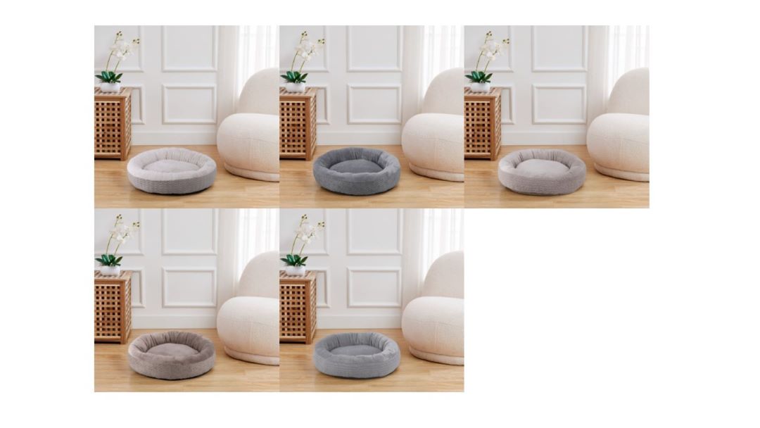 Charlie Fur Cuddler Bed 21 x 21x 5 Assorted