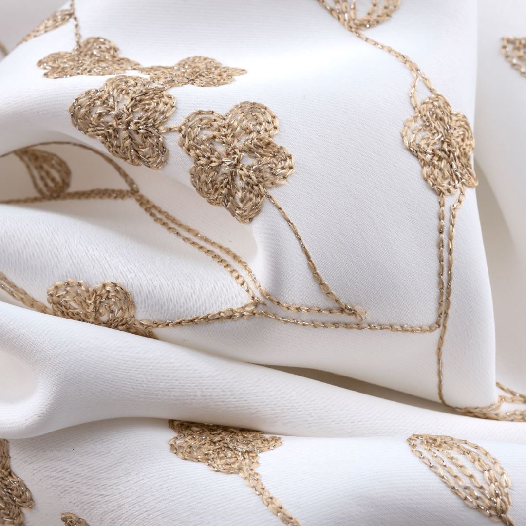 Lilian Emb Blackout Grom Panel 84" White