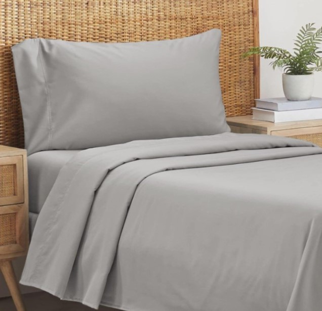Modern Living 100% Pima Cotton 300TC Sheet Set King Grey