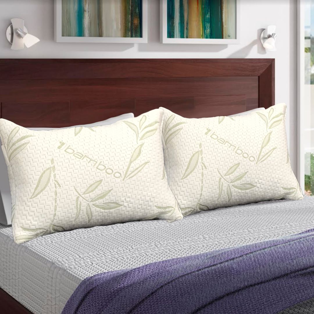 Memory Foam Bamboo Rolled Pillow 16" x 28"