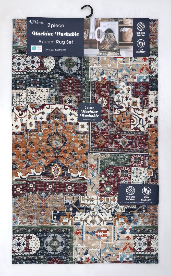 2pc Amiri Chenille Rug Set 20X32 / 24X40