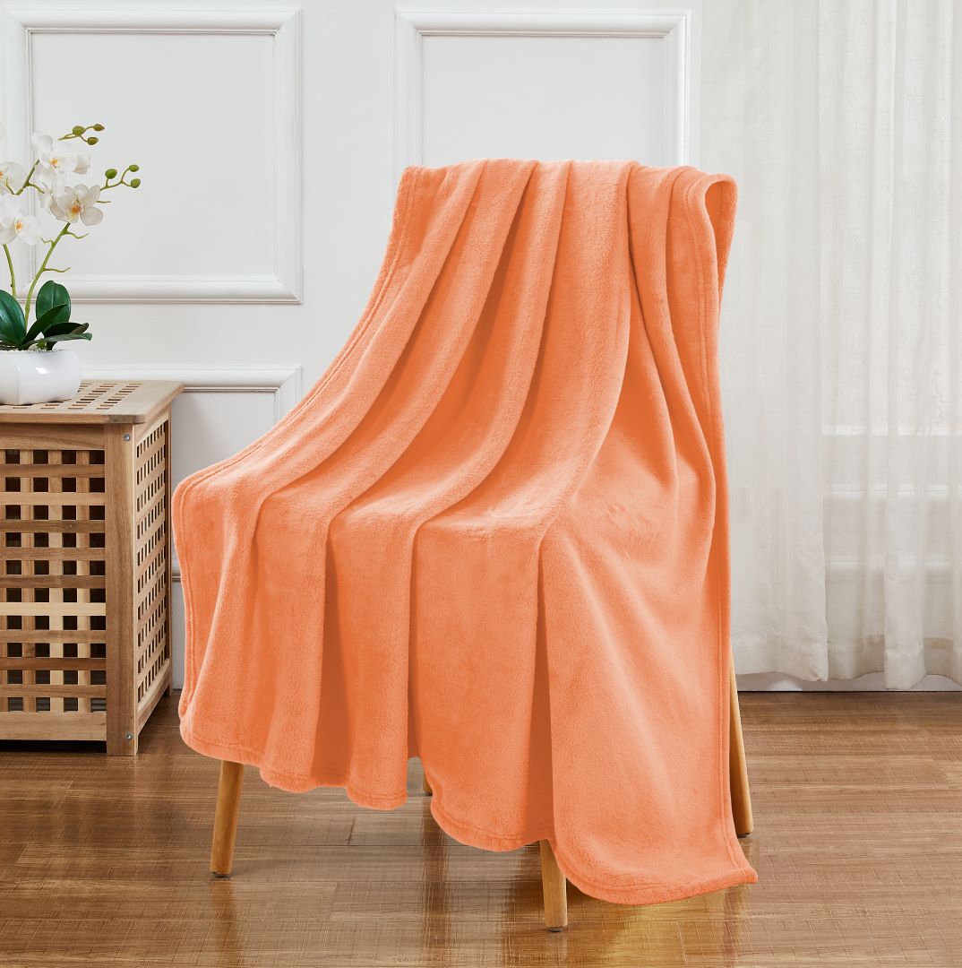 Morgantown Matte Fleece Throw 50"x70" Peach