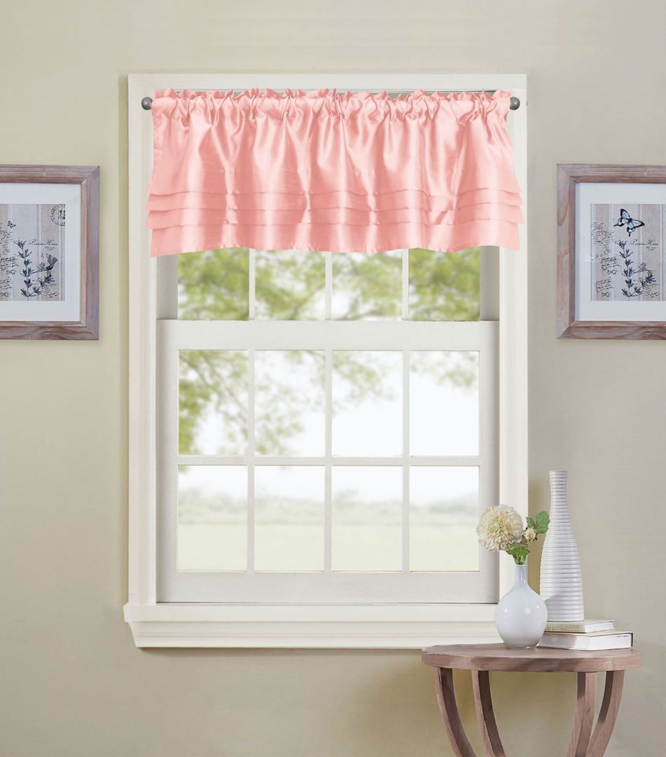 Nancy Pleated Valance Blush