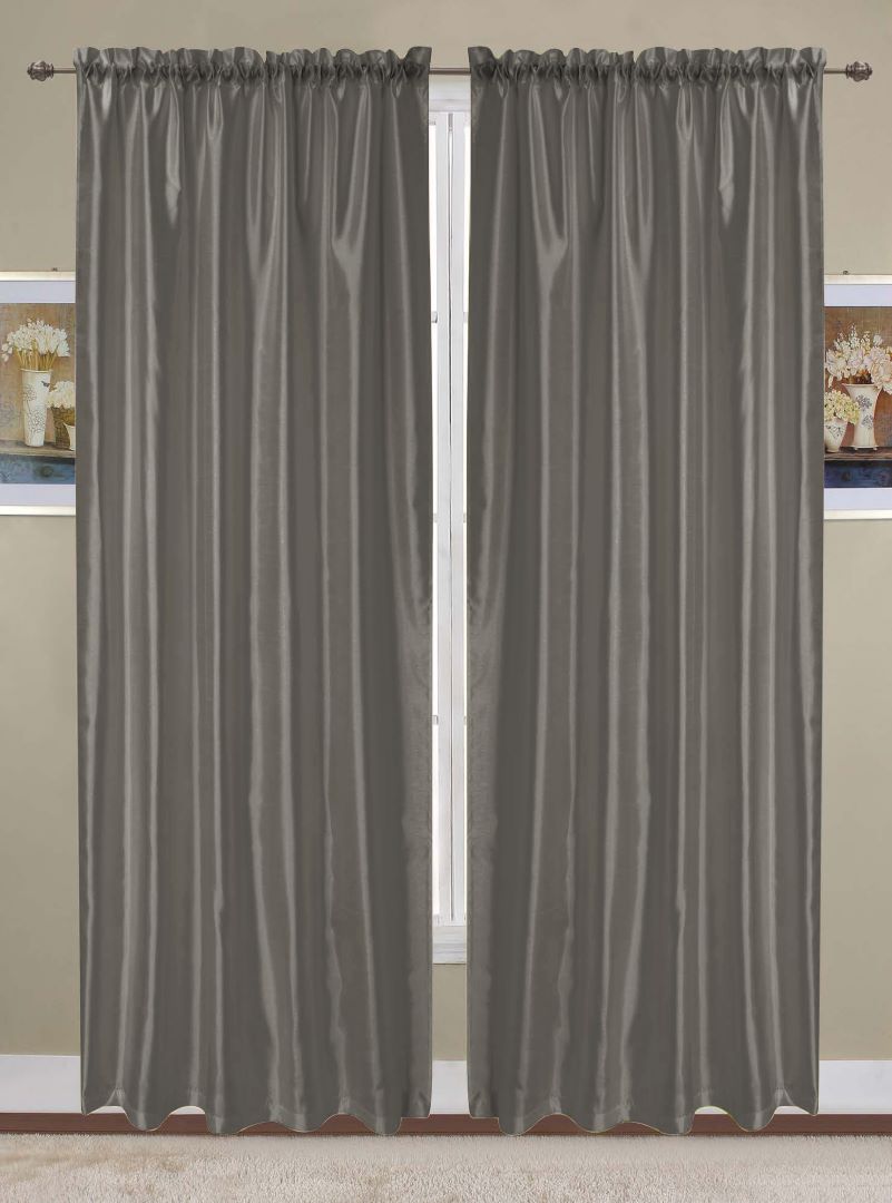 Nikki Rod Pocket Panel 90" Charcoal