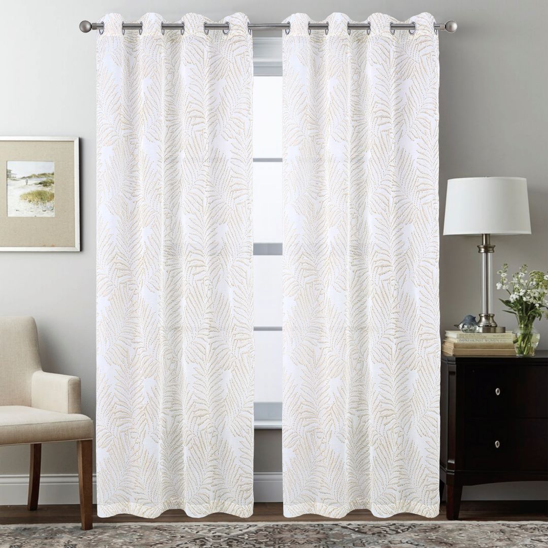 Faye 84 Grom Metallic Printed Doily Taupe