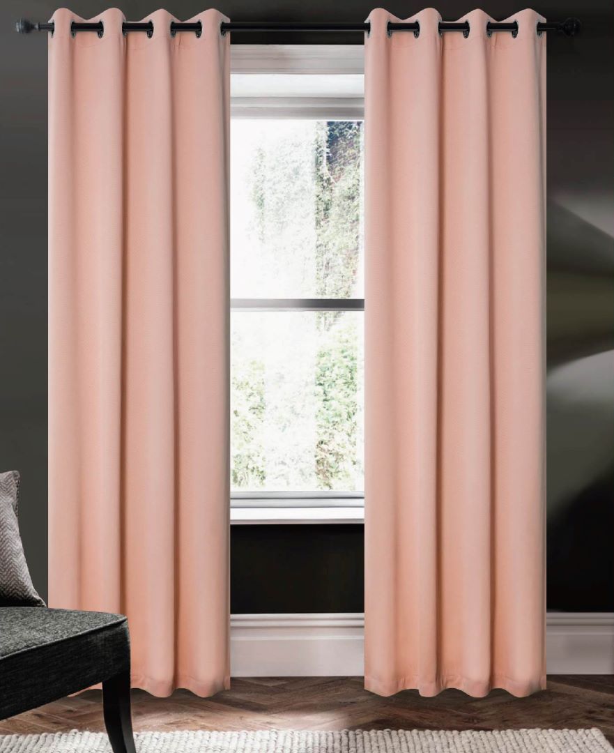 Riley 100% Blackout Grommet Panels 84" Pink
