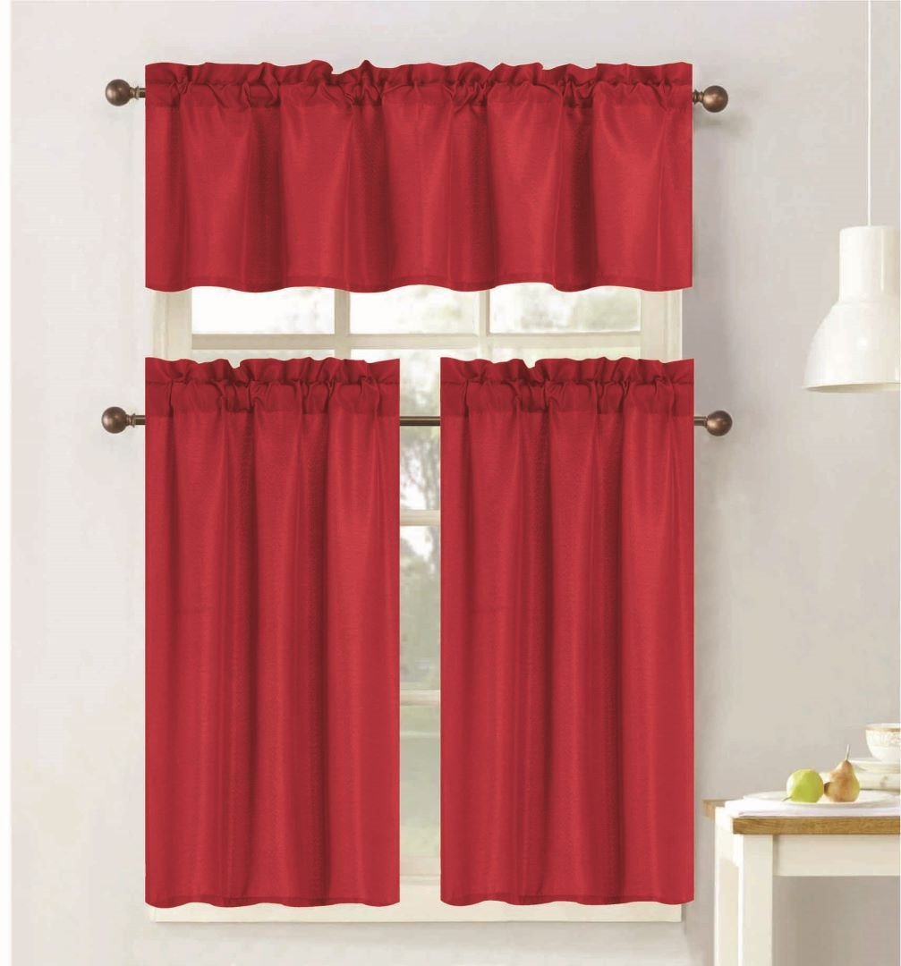 Gibson Kitchen Curtain Red