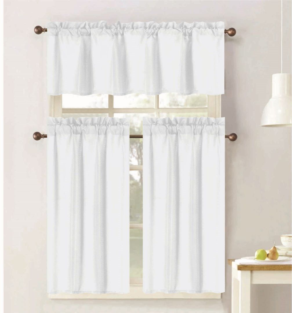Gibson Kitchen Curtain White
