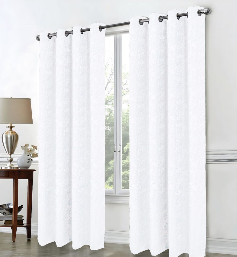 Calypso Shimmer Jacq Grom Panel 90" White