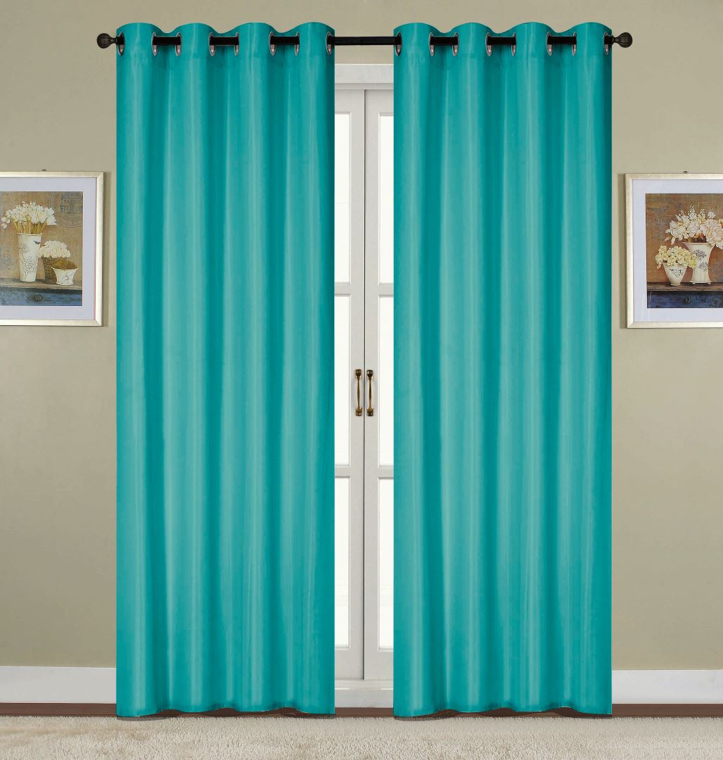 Kennedy Grommet Panel 90" Turquoise