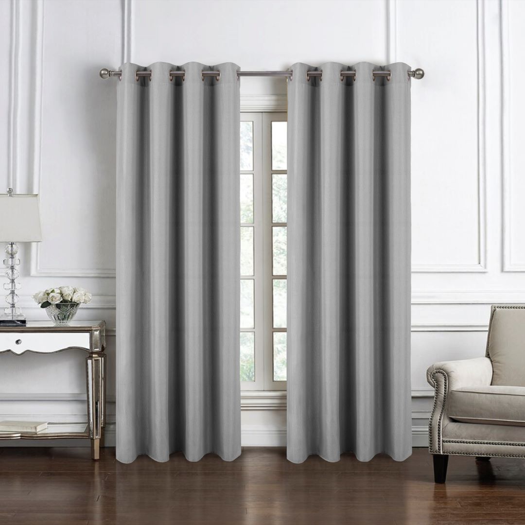 Cielito Jacquard Grommet Panel 84" Silver
