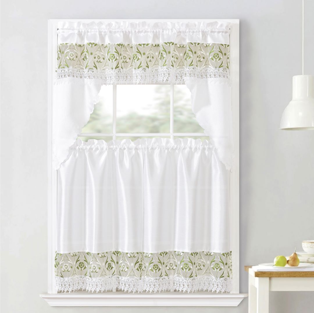 Flora Emb Macrame KC Sage