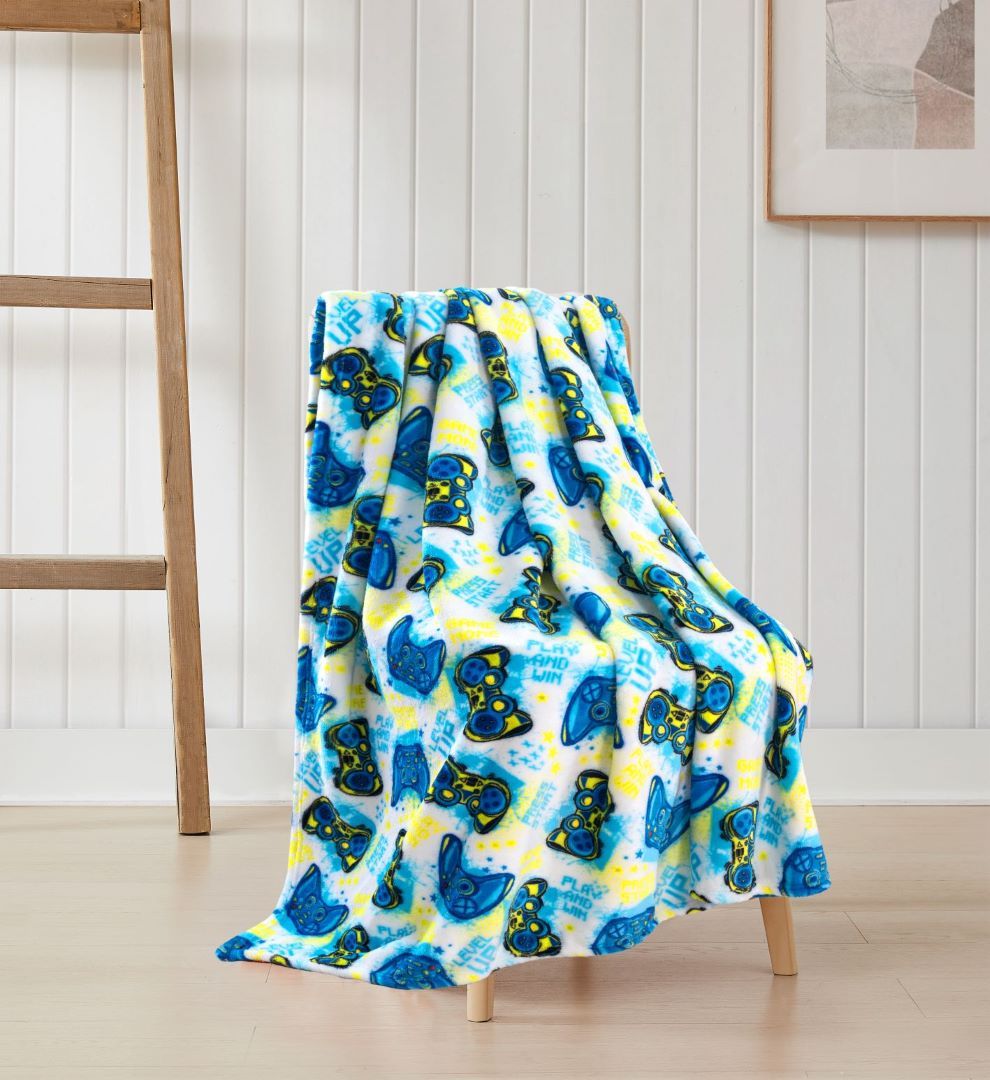 Gamer Printed Flannel Throw 50"x 60"