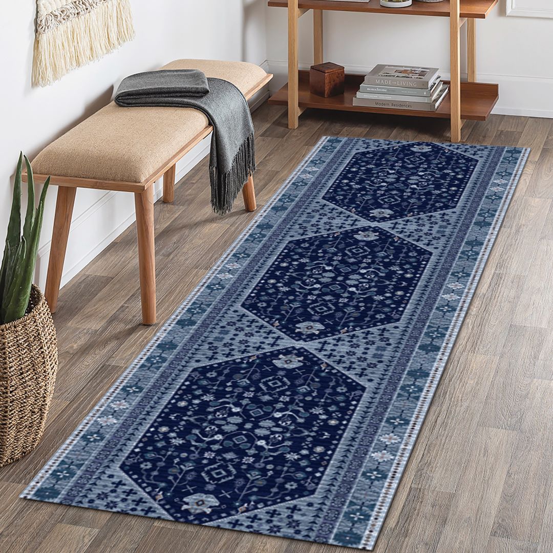 Farrah Print Flannel Washable Runner 20"x60"