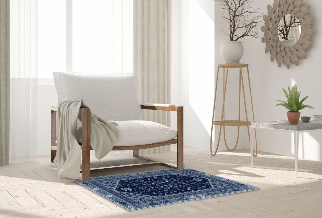 Farrah Print Flannel Washable Rug 24"x36"